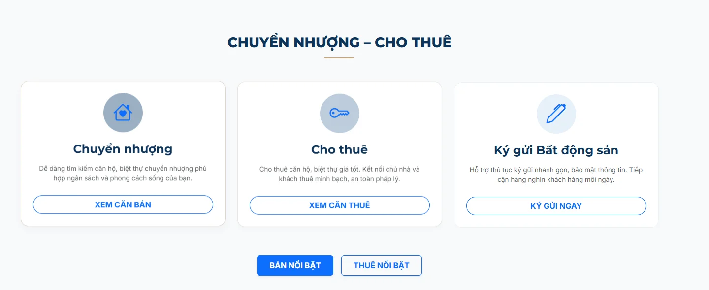 Dịch vụ của Cò Đất: Chuyên hàng chuyển nhượng Vinhomes, cho thuê và ký gửi nhanh chóng