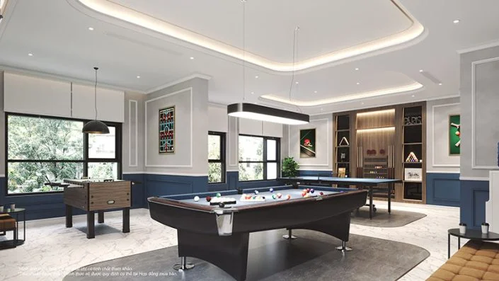 Phòng vui chơi người lớn với bàn bida tại LD3 The London