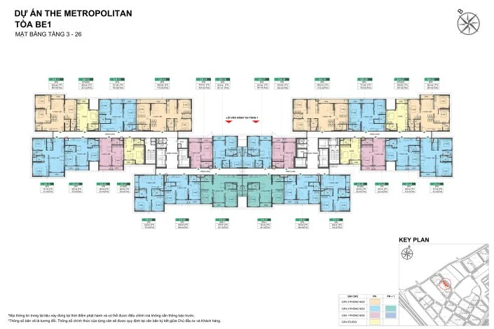 mặt bằng tầng điển hình tòa BE1 The Beverly Vinhomes Ocean Park